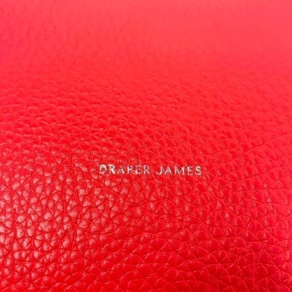 Authentic Draper James Leather Reversible Tote - Coral Gingham - - Picture 7 of 9